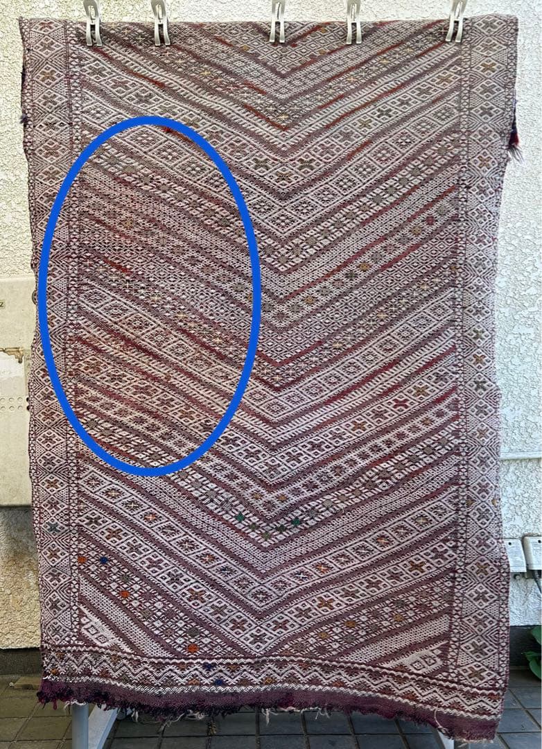 モロッコ　ラグ　ヴィンテージ　パープル