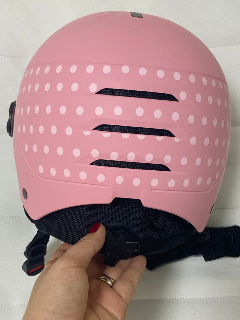 uvex ピンク ヘルメット バイザー付き (価格調整可能)