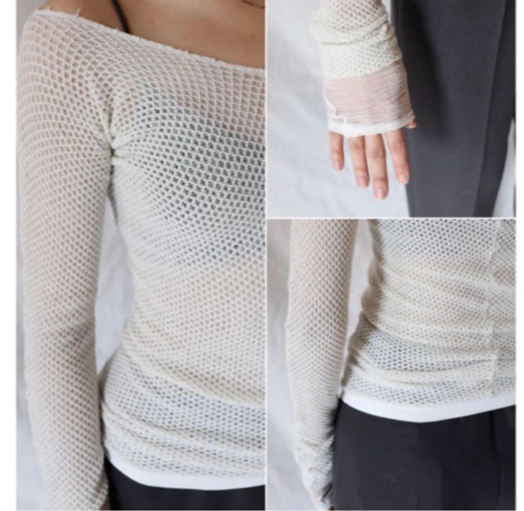 本日限定価格【新品】フミカウチダ メッシュトップス