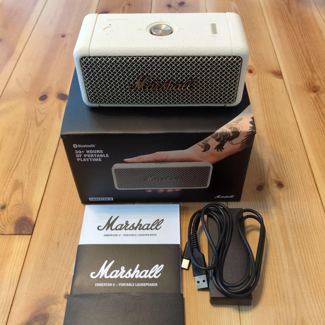 【美品】Marshall Emberton II ホワイト ワイヤレススピーカー