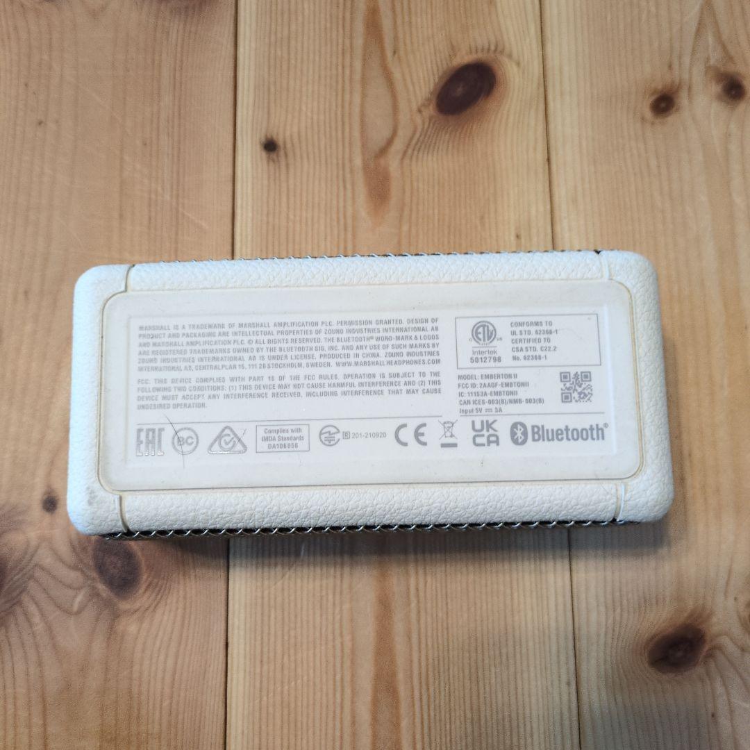 【美品】Marshall Emberton II ホワイト ワイヤレススピーカー