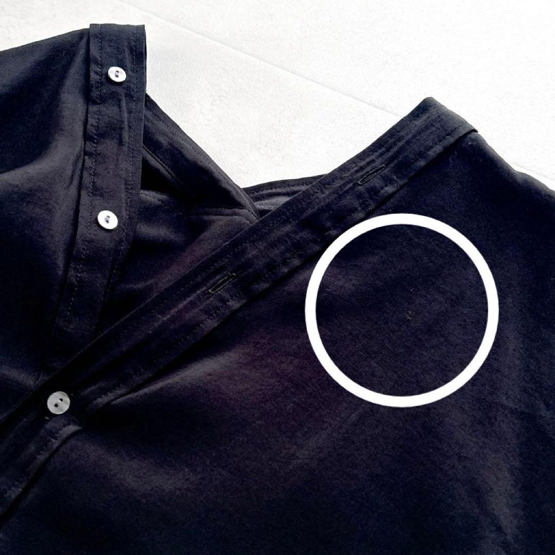 24SS✨人気　ビアズリー カラーレスシャツワンピース　ブラック　現行近年モデル