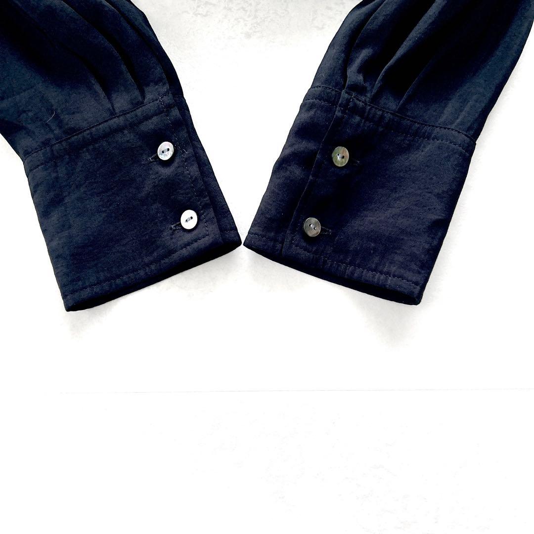 24SS✨人気　ビアズリー カラーレスシャツワンピース　ブラック　現行近年モデル