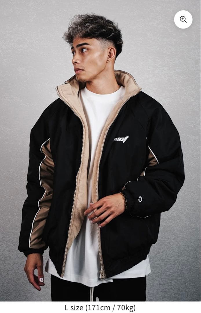 【XL】PVOT CREW STADIUM JACKET BLACK/BEIGE
