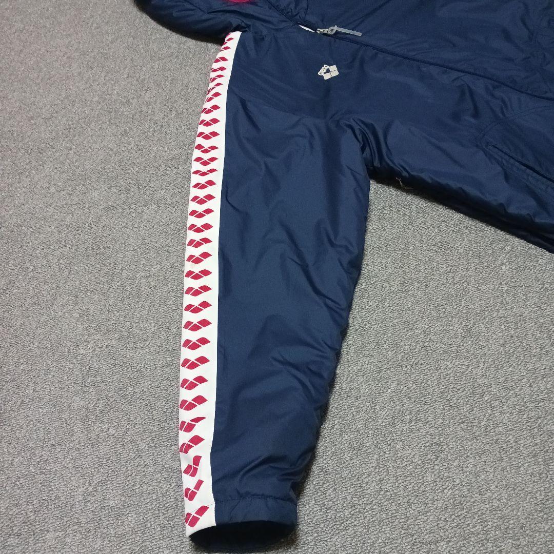 【arena】 フード付きベンチコート　起毛　競泳　サイズＬ