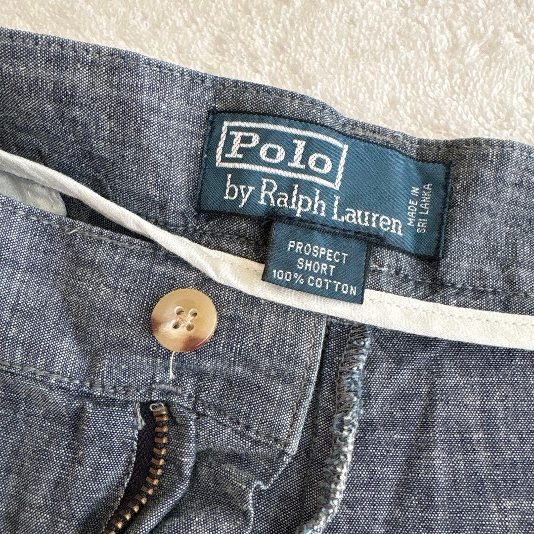 な*す様 【新品タグ付】ラルフローレン シャンブレーデニムショートパンツ　薄手膝