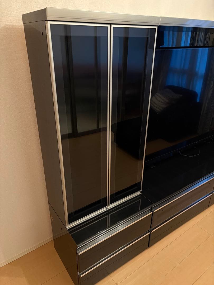 パモウナ テレビボード(3 点セット)※本ページはキュリオケース(右側)