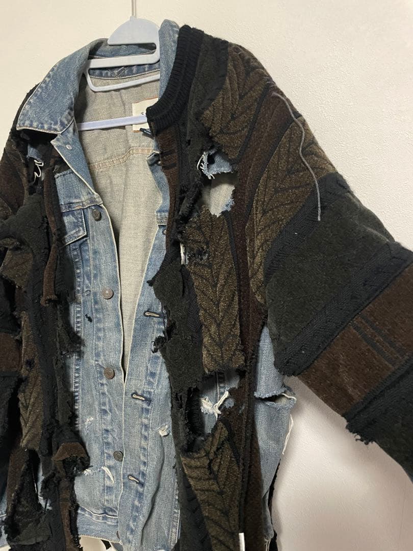 再構築 ダメージデニムジャケット　リメイク