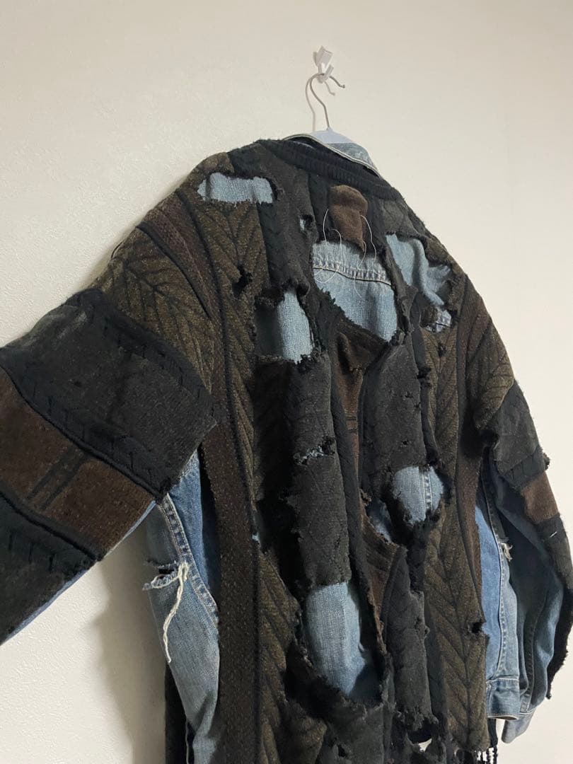 再構築 ダメージデニムジャケット　リメイク