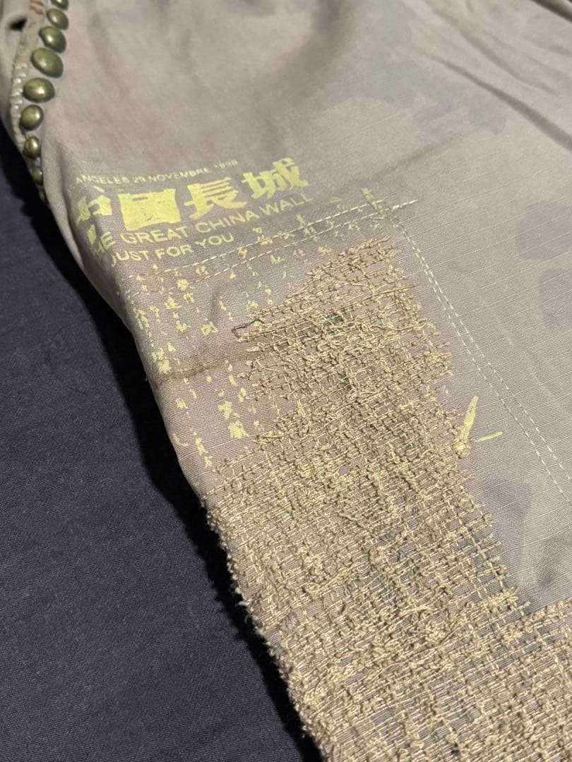 中国長城グレイトチャイナウォール　リメイクパンツカーキ