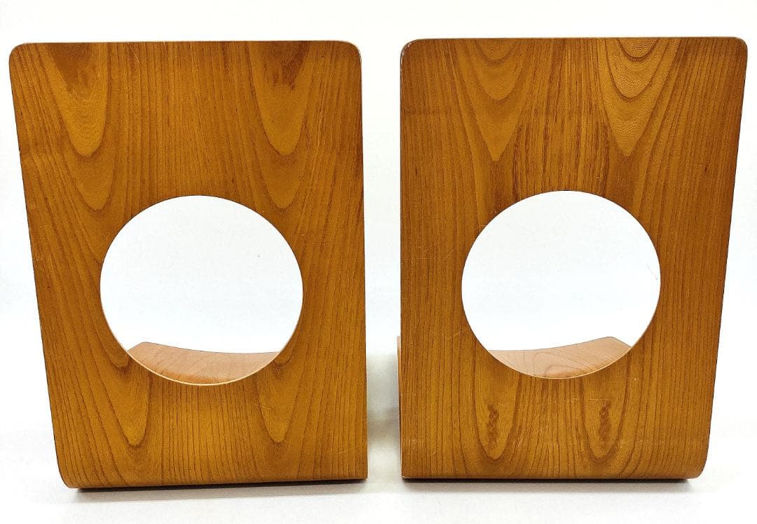 Tendo 天童木工 座椅子 2脚セット 藤森健次 曲げ木 ケヤキ板目 曲木④