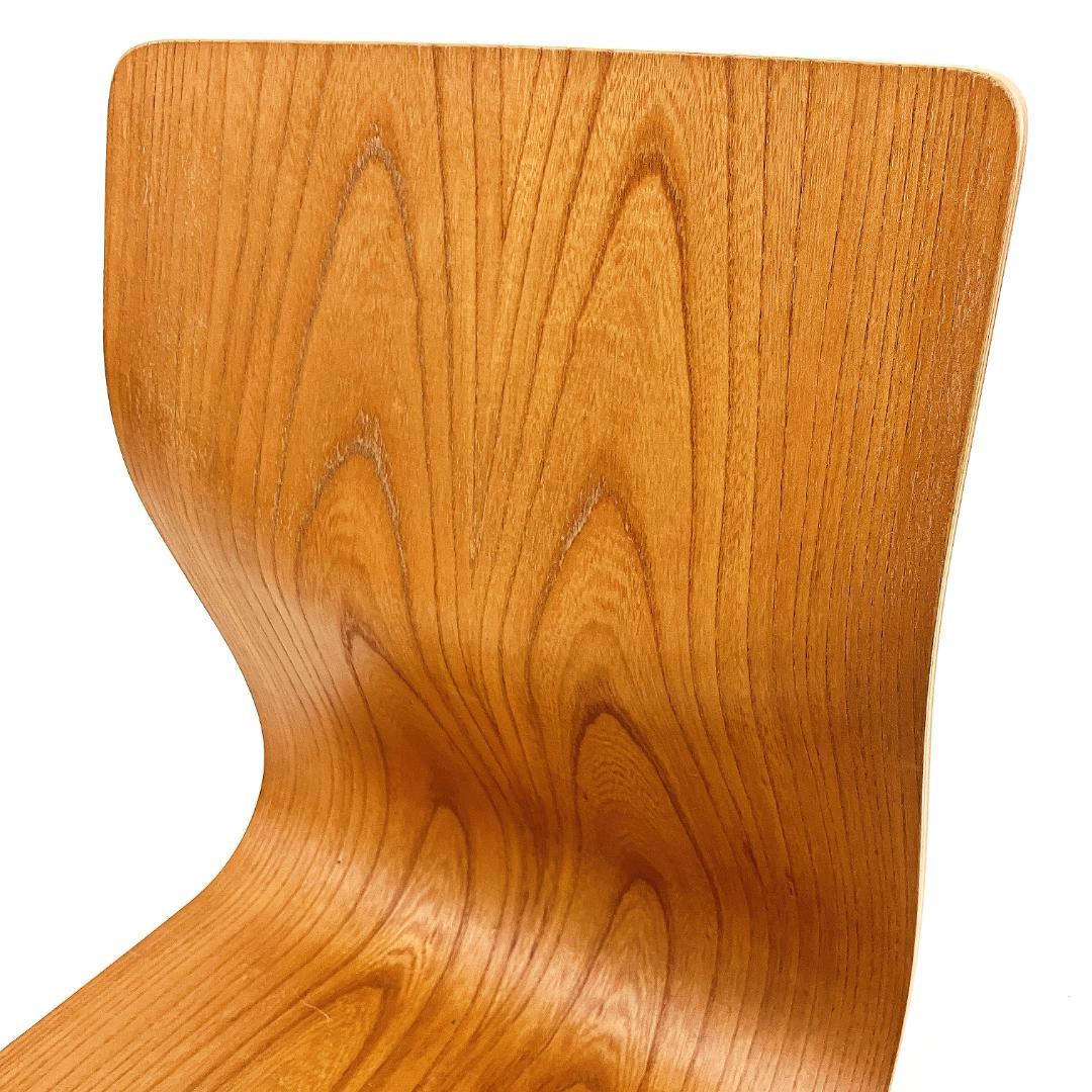 Tendo 天童木工 座椅子 2脚セット 藤森健次 曲げ木 ケヤキ板目 曲木④