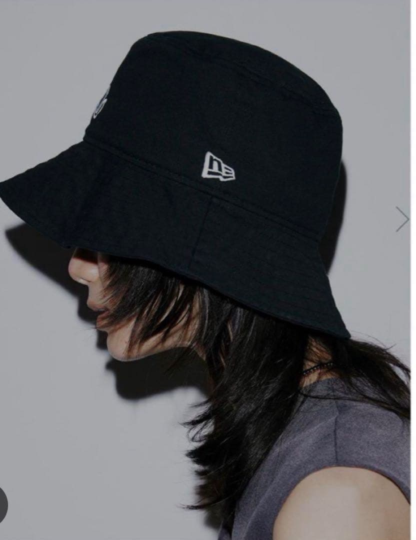 NEWERA×AMERI BASIC LOGO BUCKETHAT ブラック