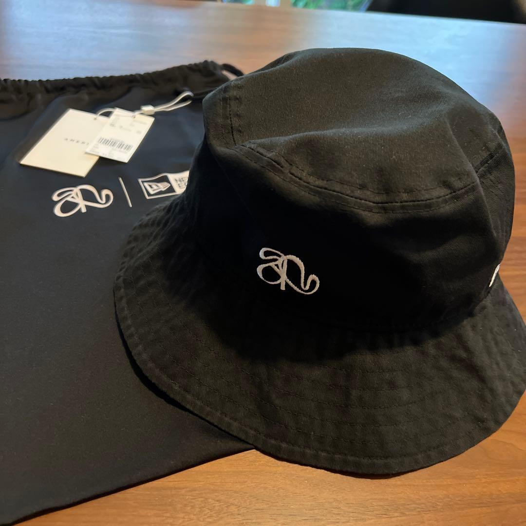 NEWERA×AMERI BASIC LOGO BUCKETHAT ブラック