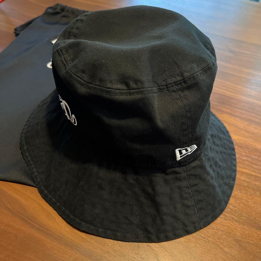 NEWERA×AMERI BASIC LOGO BUCKETHAT ブラック