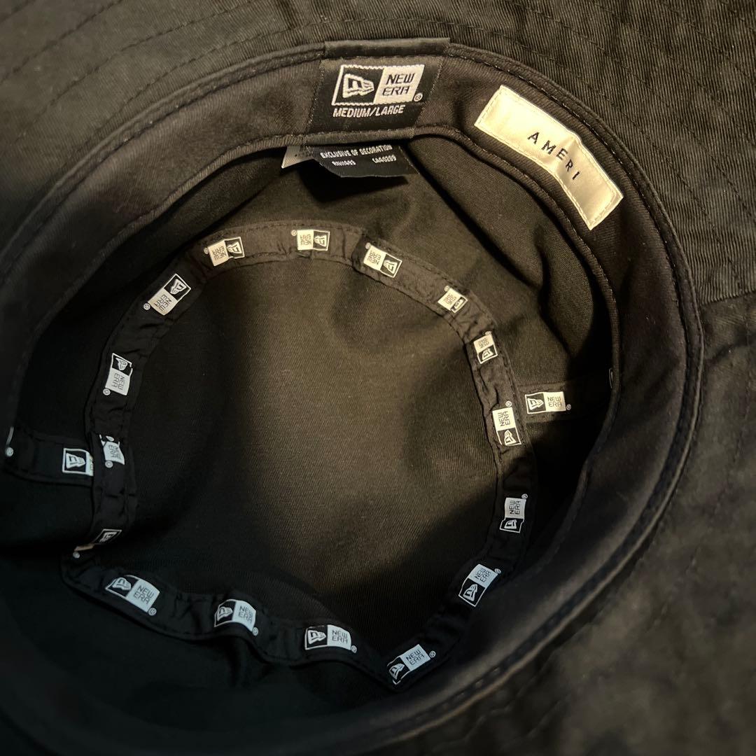 NEWERA×AMERI BASIC LOGO BUCKETHAT ブラック