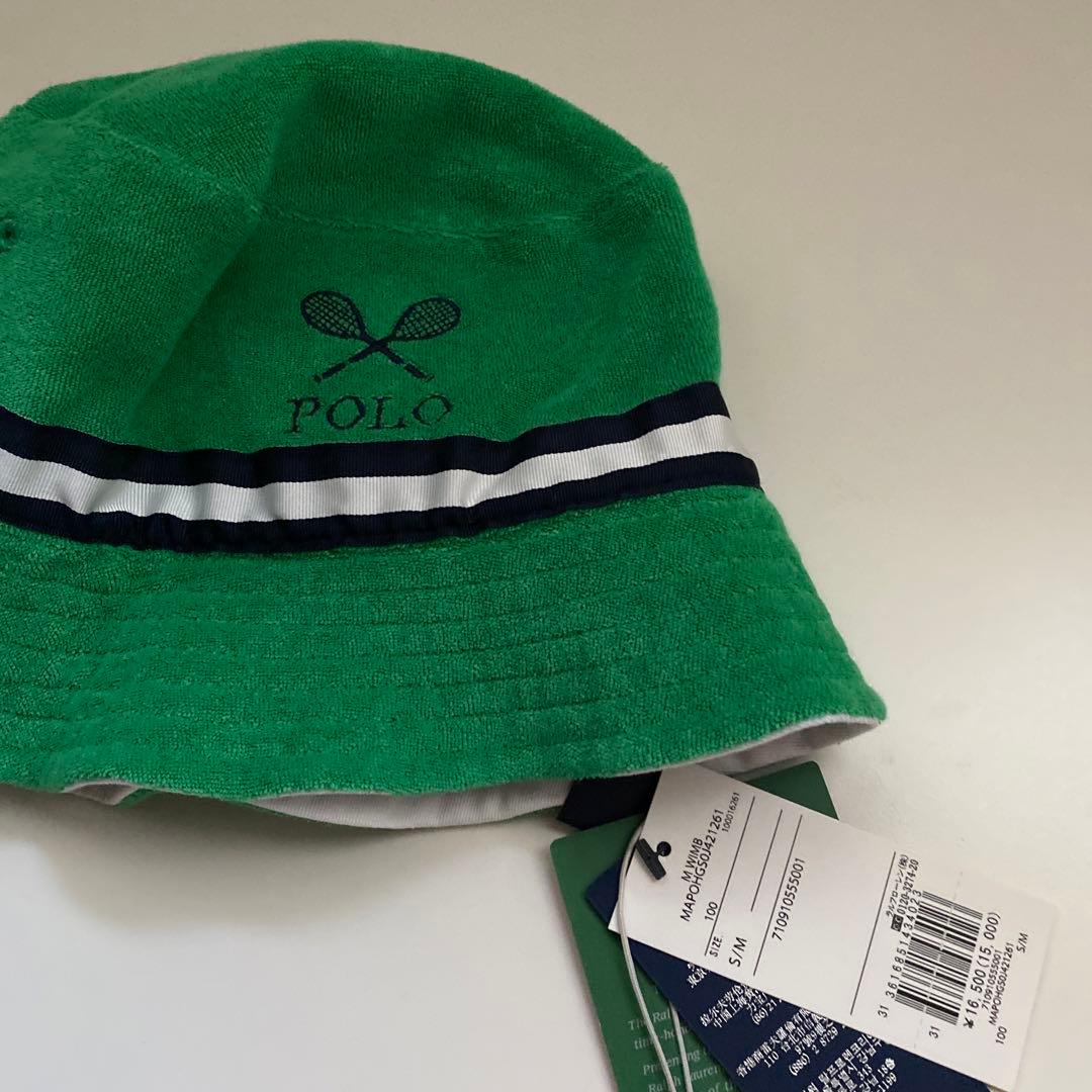 ポロラルフローレン テニス バケットハット リバーシブル 58cm