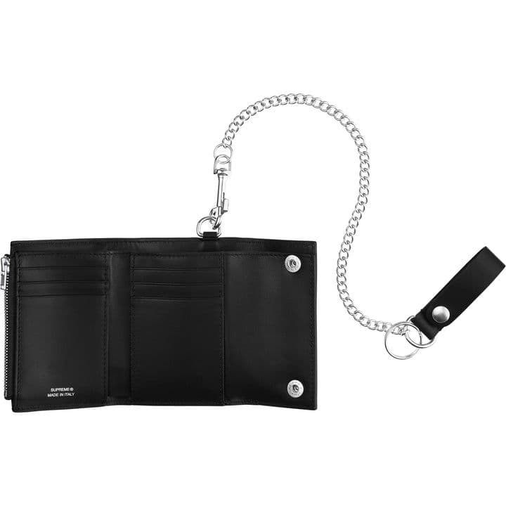 【新品未開封Supreme Leather Chain Wallet black