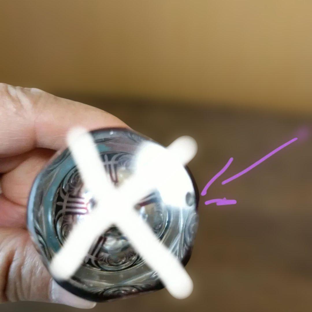 ［単品販売もOKです］ 昭和20年前後の色被せ　切り子ショットグラス