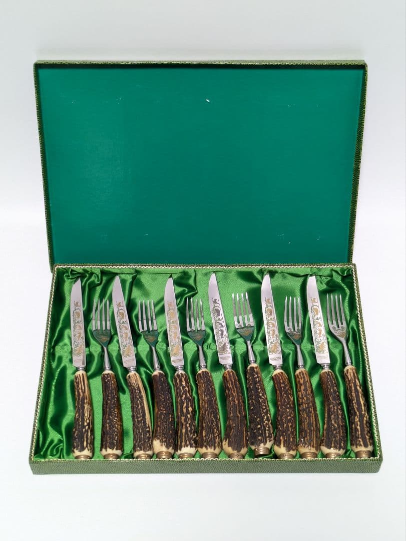 ゾーリンゲン 鹿角 カトラリーセット フォーク ナイフ B204