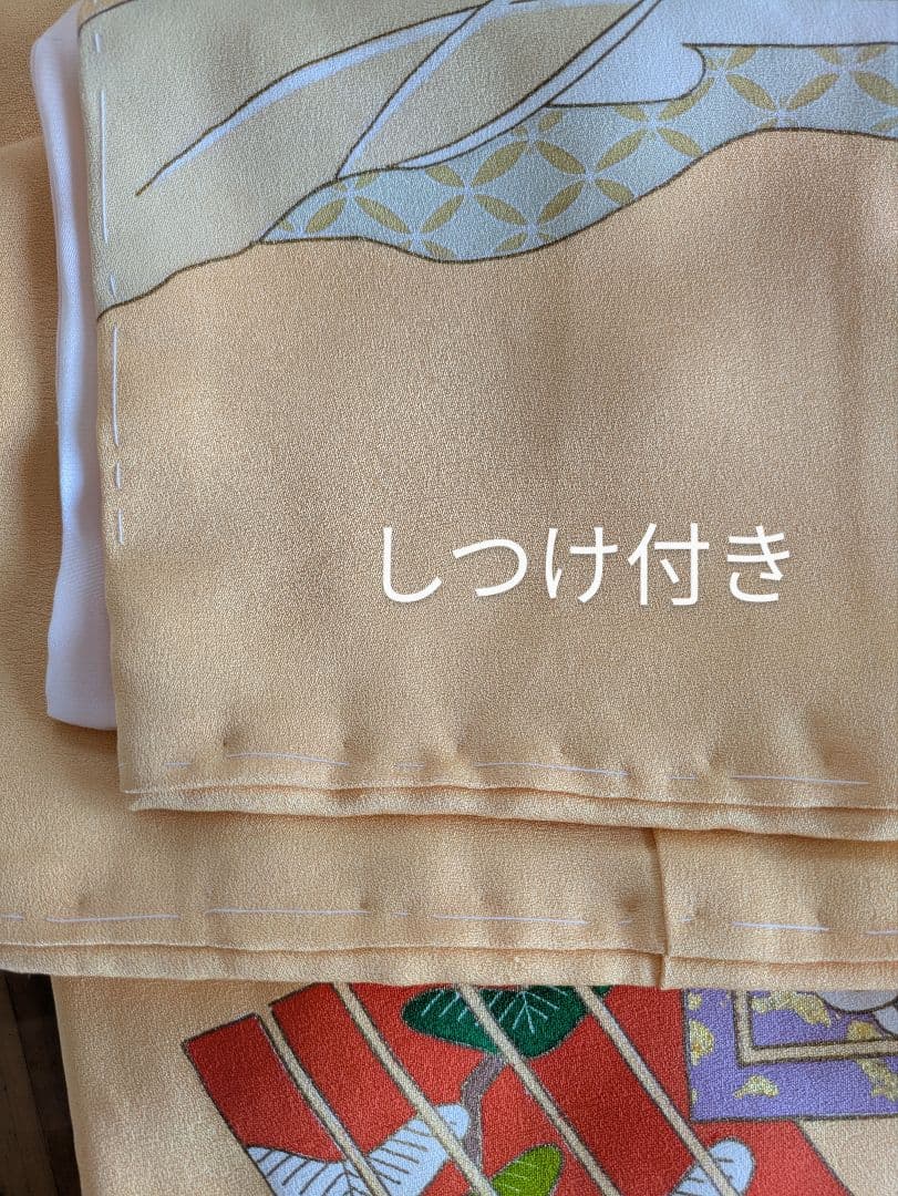 お宮参り　産着　七五三一つ身　正絹　珍しいクリーム色