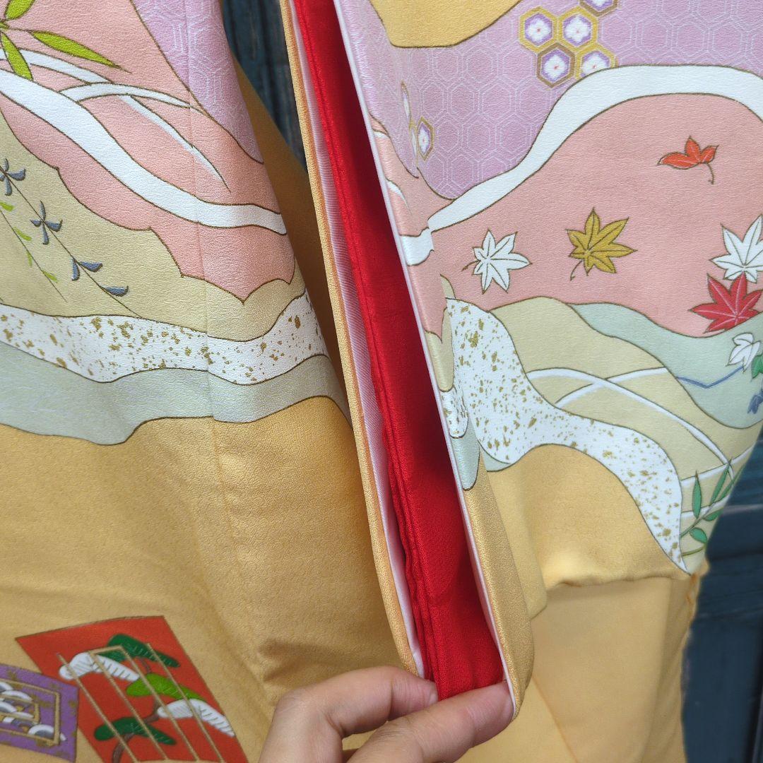 お宮参り　産着　七五三一つ身　正絹　珍しいクリーム色