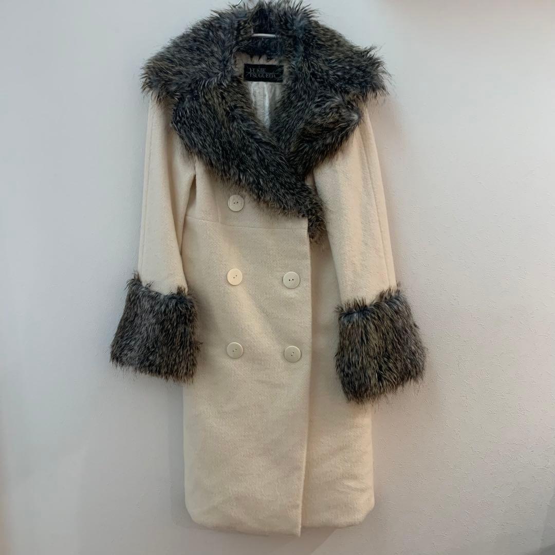 高級30万 YUKIE TSUGUEDA オーダーメイド エコファー　コート　L
