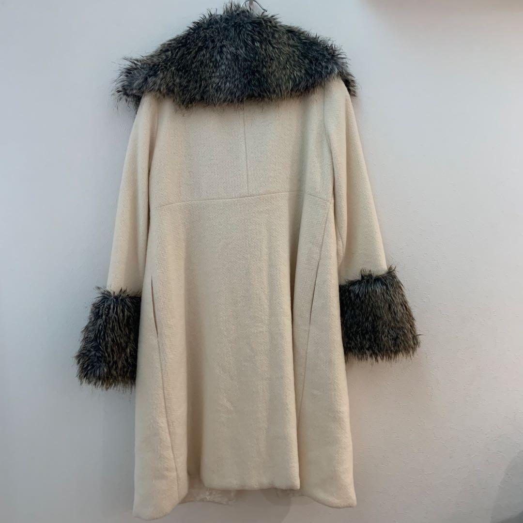 高級30万 YUKIE TSUGUEDA オーダーメイド エコファー　コート　L