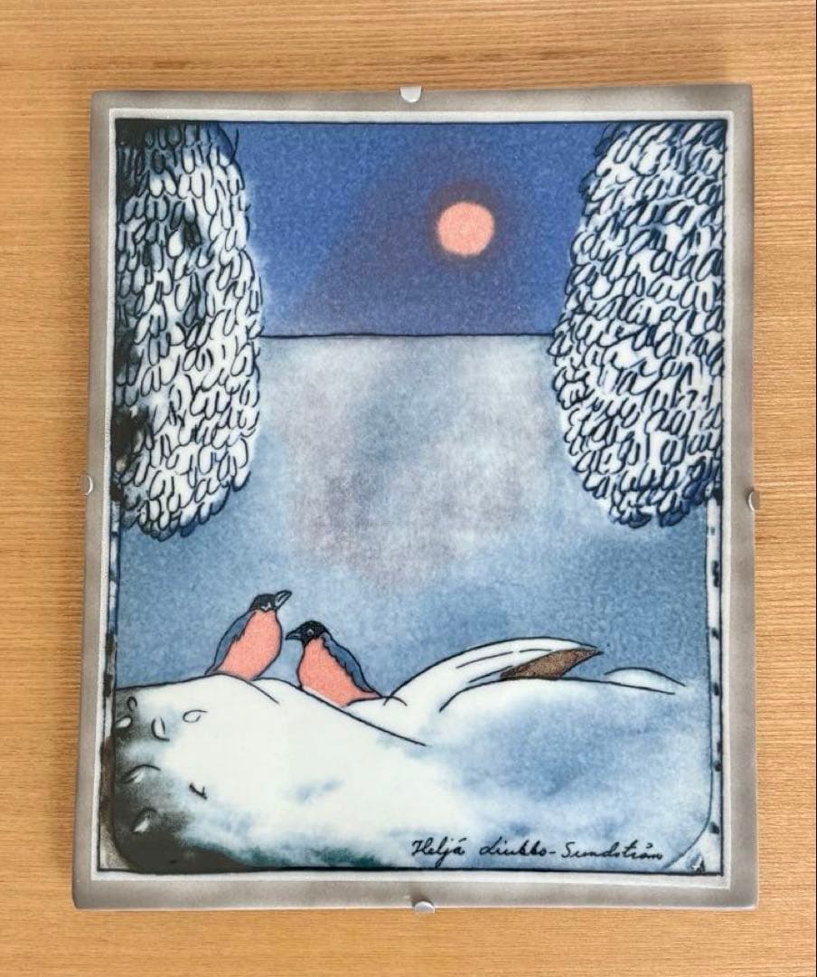 ARABIA アラビア ヘルヤ 四季の陶板画(大) \"Talvi\"