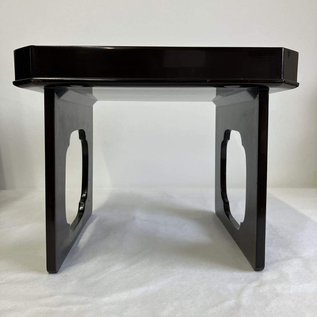 能登輪島塗 高足膳七客漆器 高橋松太郎 黒漆塗り 〈時代物・レトロ〉木箱2箱有り