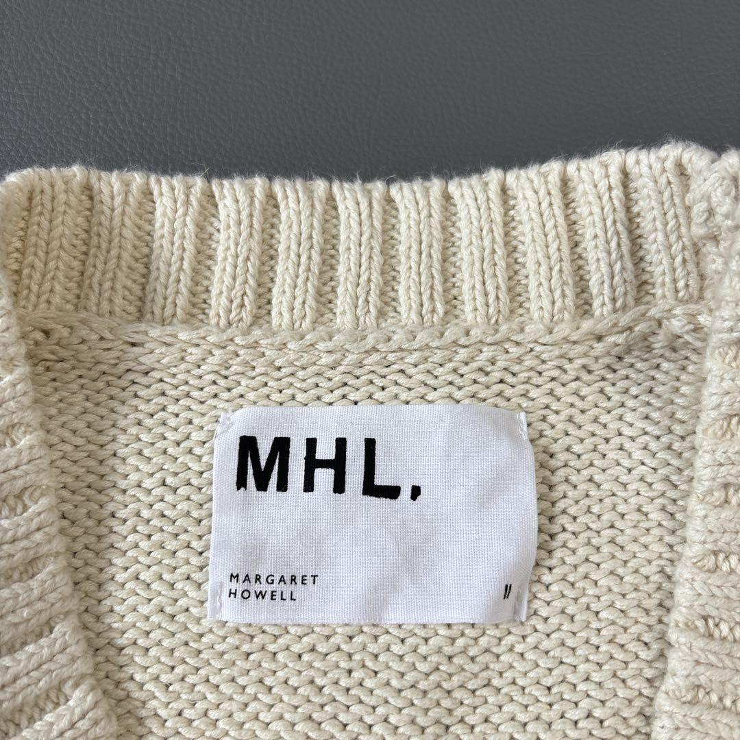 【24SS】未使用級✨MHL, コットンリブベスト アイボリー Mサイズ 現行