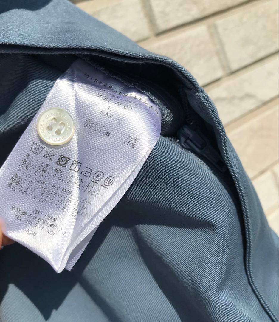 ミスタージェントルマン　オールインワン　つなぎ　L　ブルー　リネン