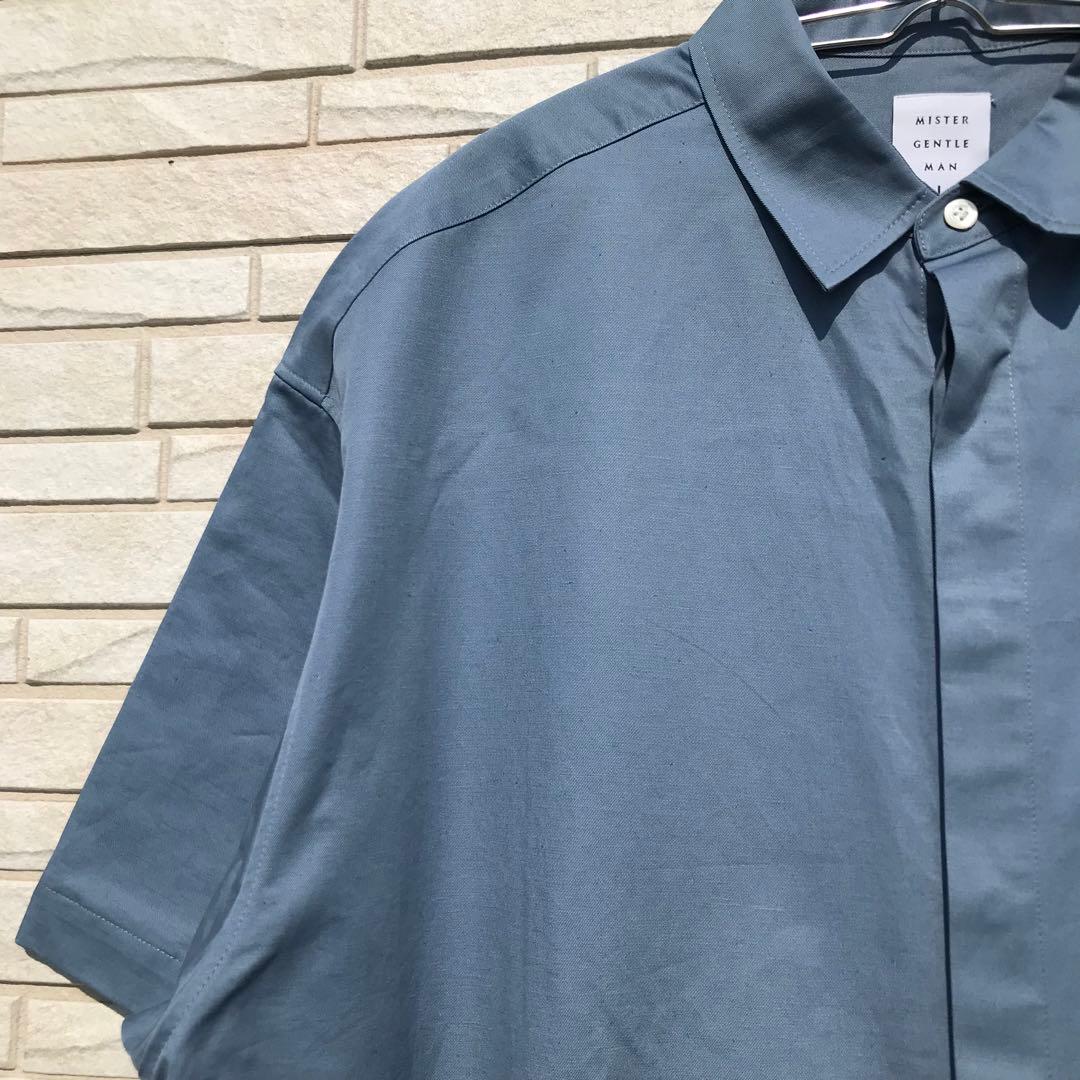 ミスタージェントルマン　オールインワン　つなぎ　L　ブルー　リネン