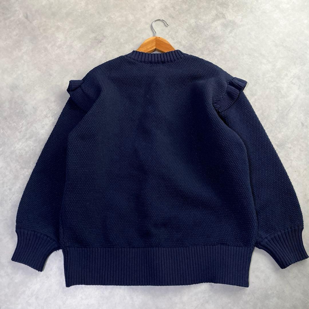 極美品 SONO パイソンニッティングカーディガン 2025 パール ネイビー