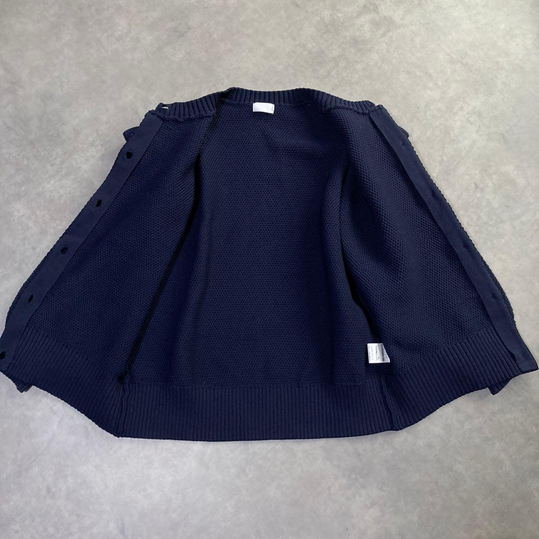 極美品 SONO パイソンニッティングカーディガン 2025 パール ネイビー