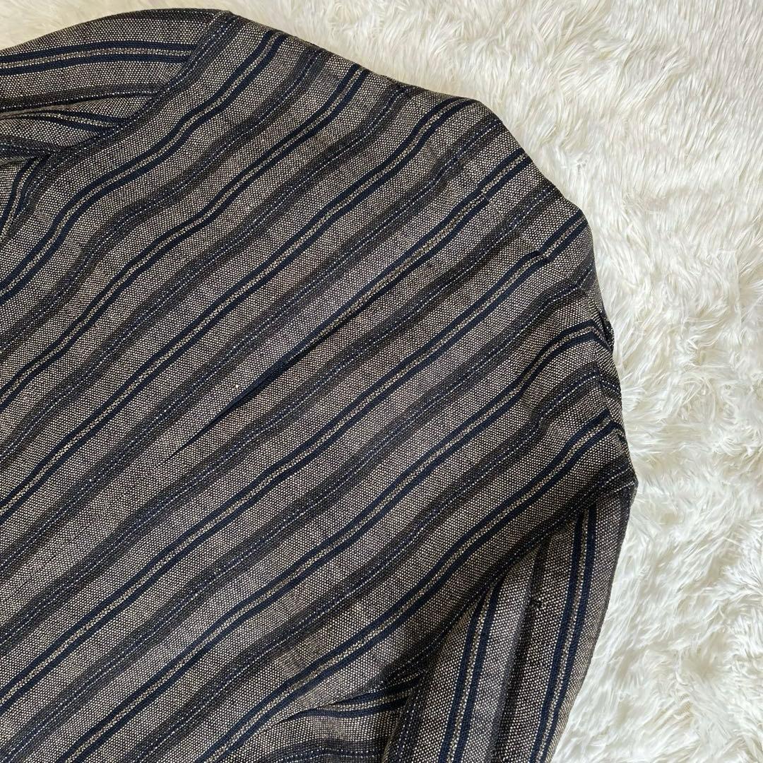 ✨美品✨エルネスト 2B テーラードジャケット チェック リネン アンコン