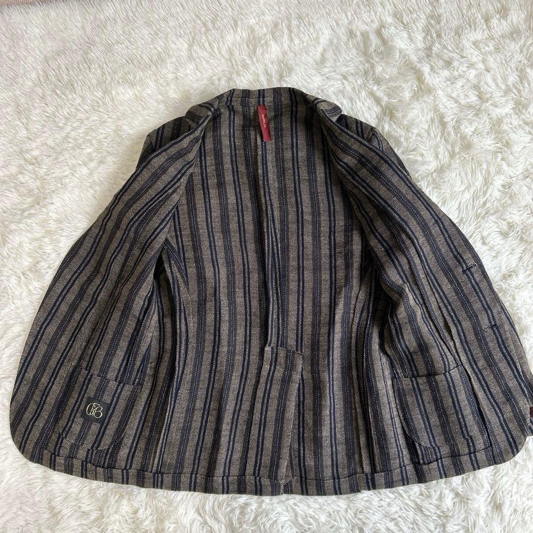 ✨美品✨エルネスト 2B テーラードジャケット チェック リネン アンコン