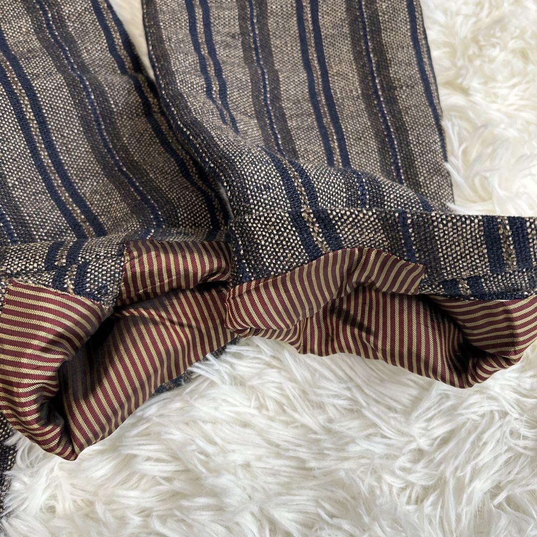 ✨美品✨エルネスト 2B テーラードジャケット チェック リネン アンコン