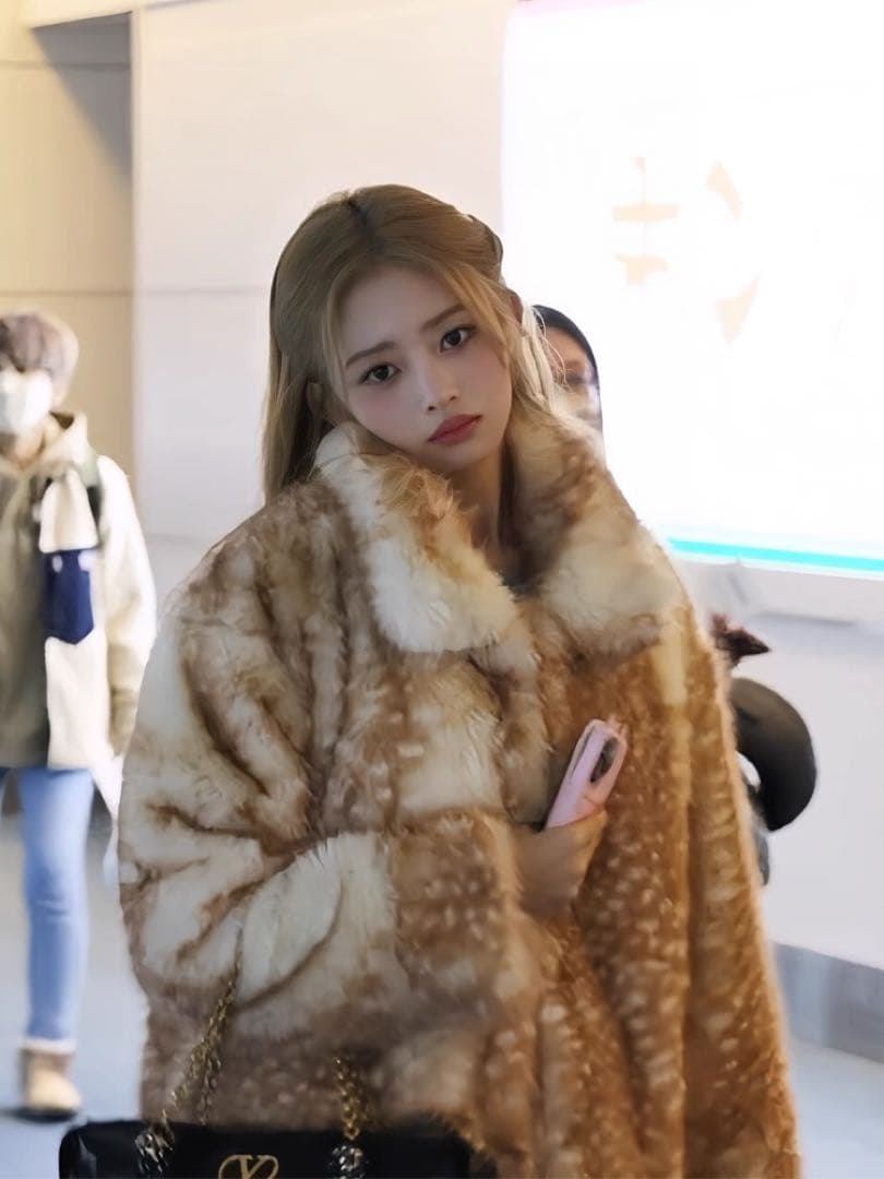 Bambi Fur Jacket beige バンビ柄 ファージャケット レイ