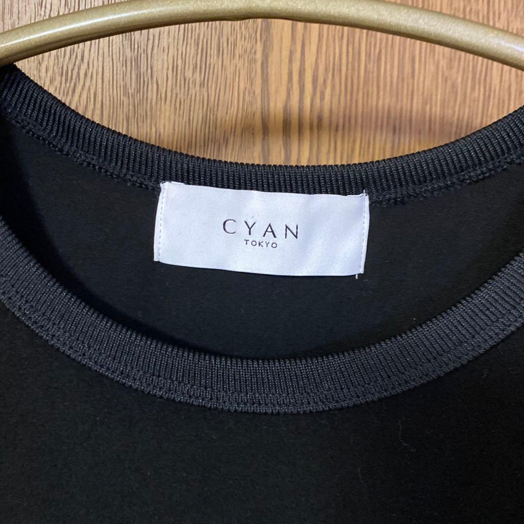 【Xmas限定値引き】CYAN tokyoラウンドギャザーウォームトップス 黒