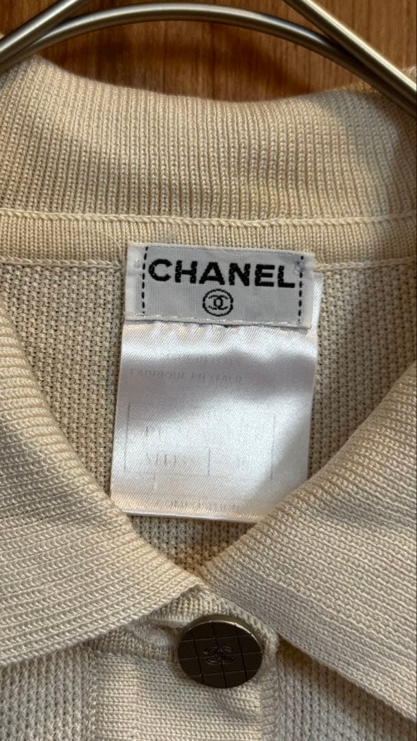 【26日まで】CHANEL クリーム色 ポロシャツ 半袖