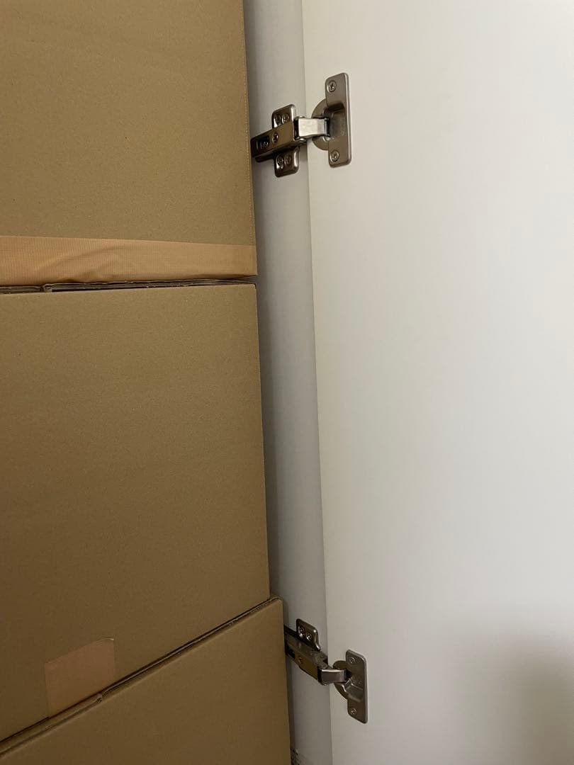 【美品】ホワイトブルー装飾のアンティーク・北欧クローゼット