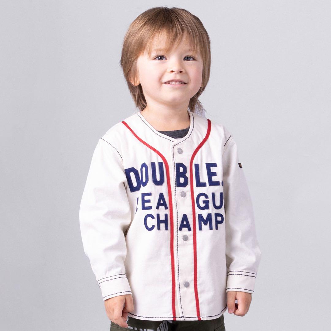 ミキハウス ダブルB キッズウェア ベースボールシャツ　double.B