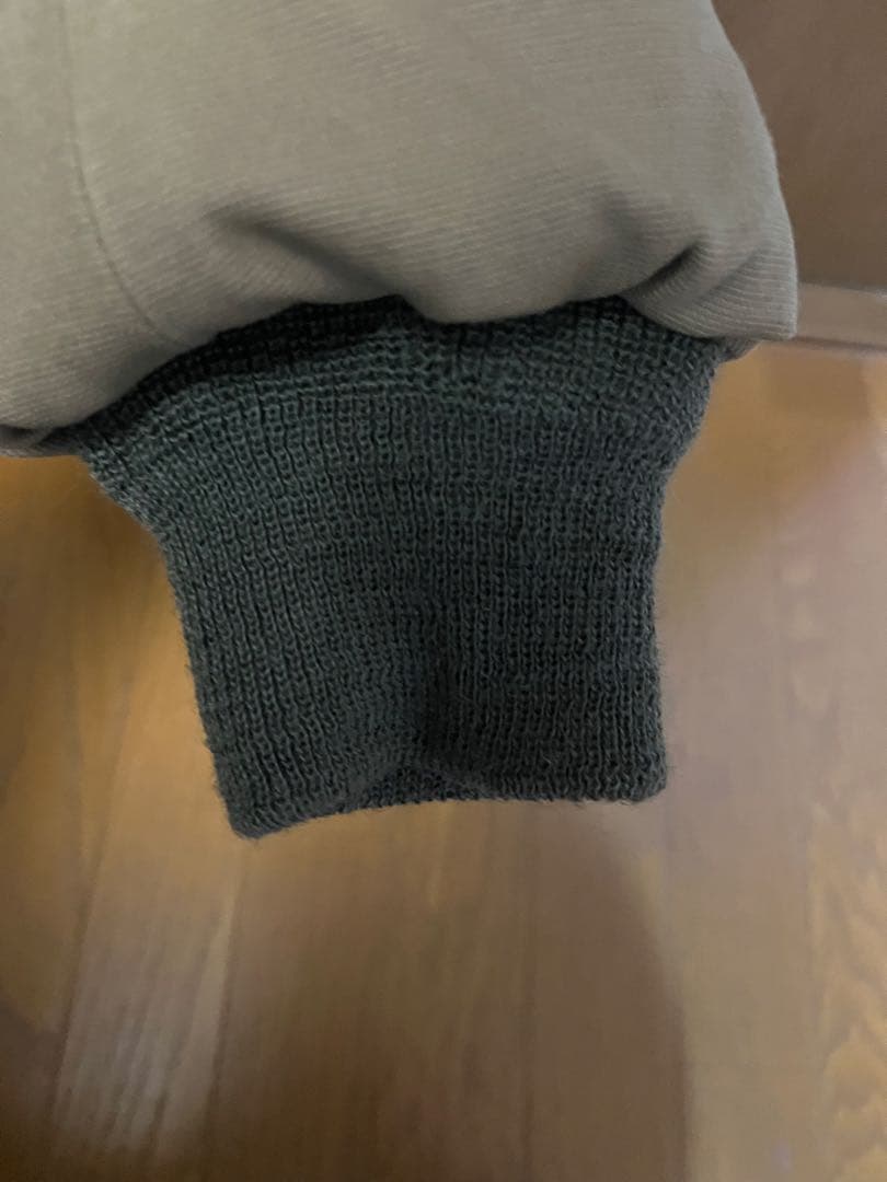 USNロゴ付きベージュミリタリージャケット M