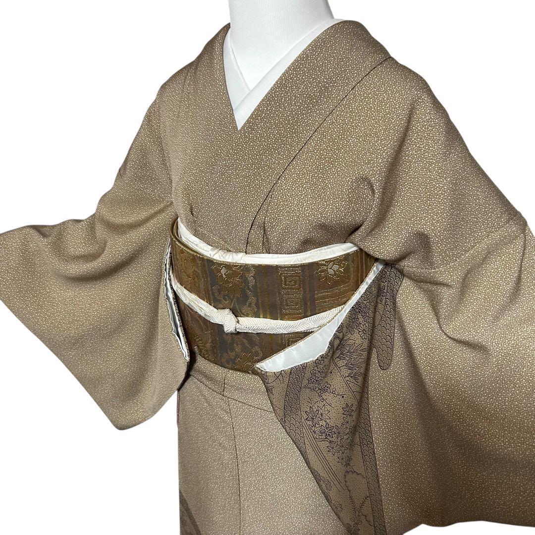 未使用近い　美品　袷　正絹　江戸小紋　大小霰　訪問着　フルセット