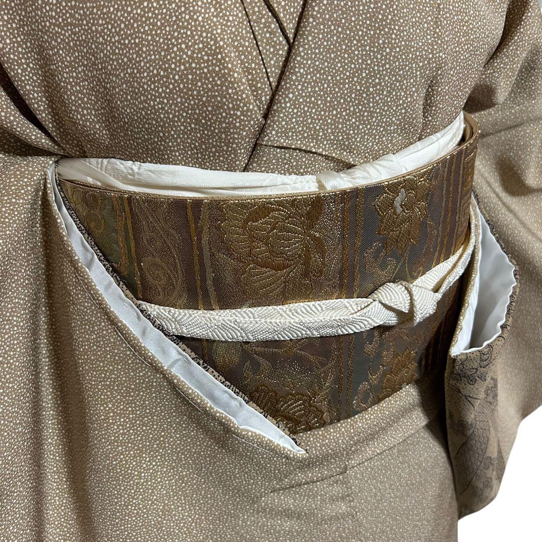 未使用近い　美品　袷　正絹　江戸小紋　大小霰　訪問着　フルセット