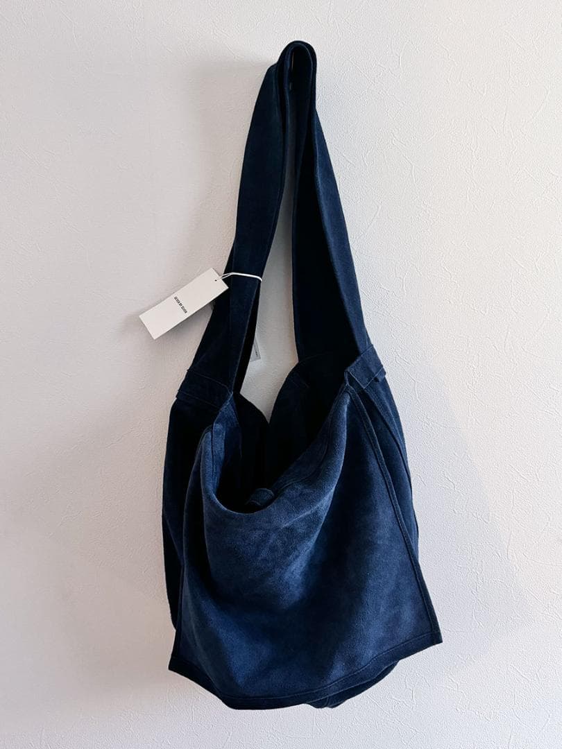 SEVEN BY SEVEN LEATHER SHOULDER BAG ネイビー