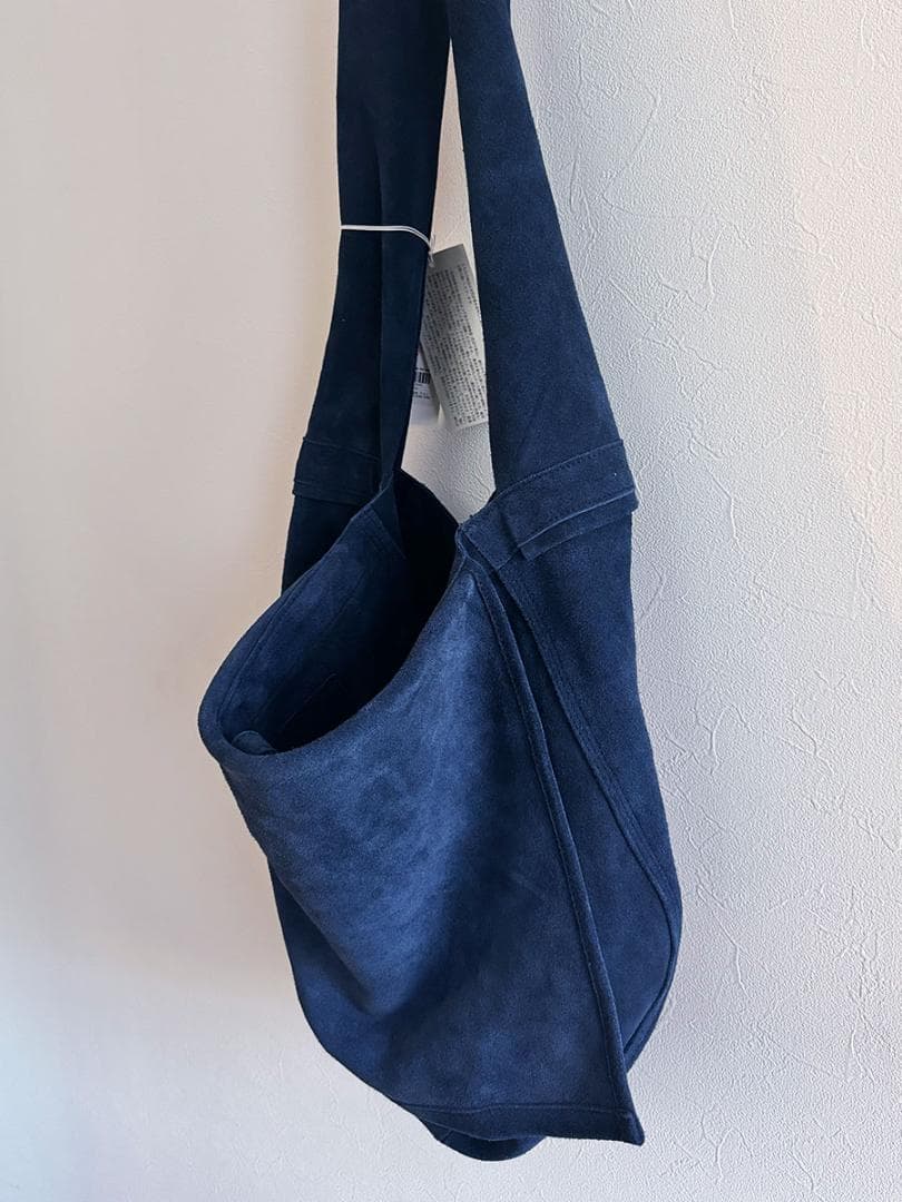 SEVEN BY SEVEN LEATHER SHOULDER BAG ネイビー