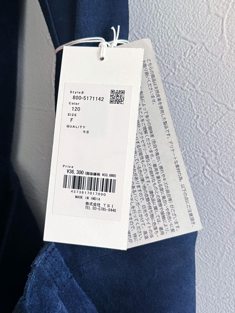 SEVEN BY SEVEN LEATHER SHOULDER BAG ネイビー