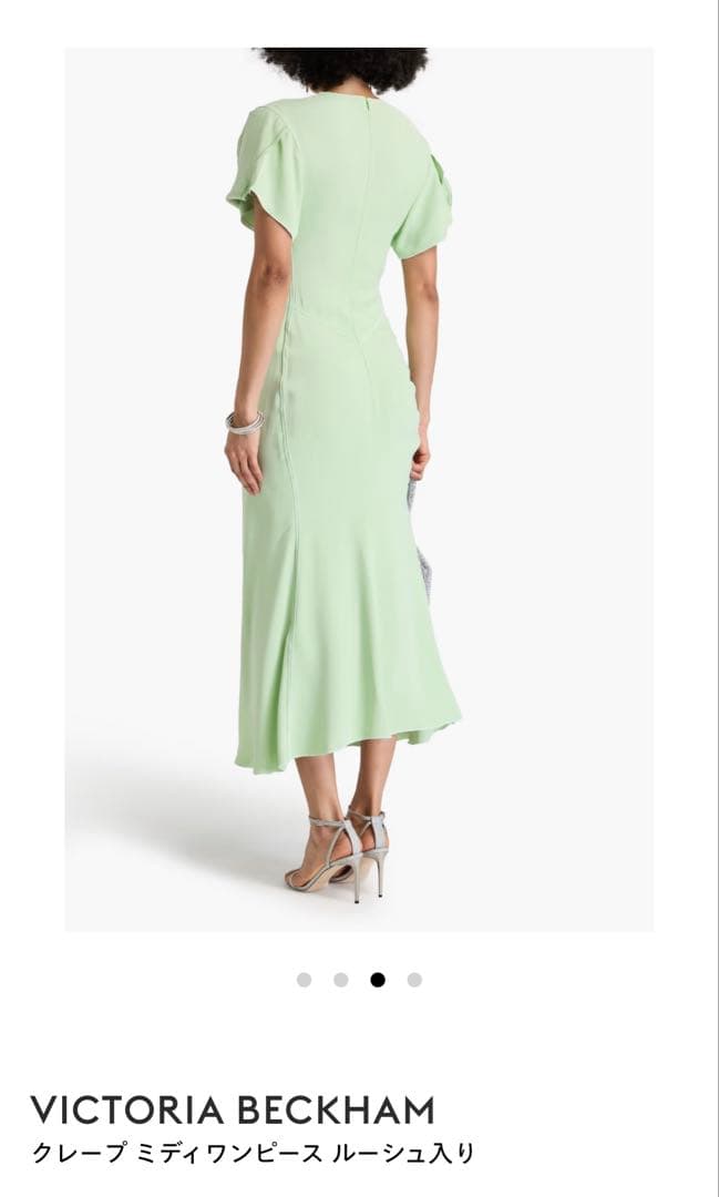 【ゆう】Victoria Beckham ミントグリーン ミディワンピース